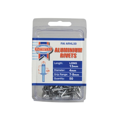 FAI/FULL ALUMINIUM RIVETS (50)   4MM LONG