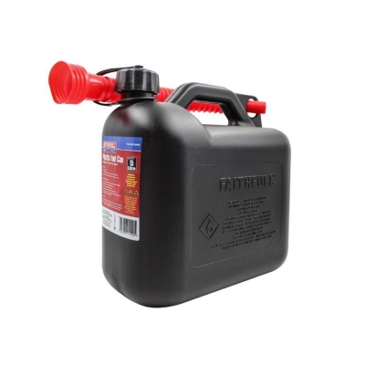 FAI/FULL PLASTIC FUEL CAN 5L BLACK