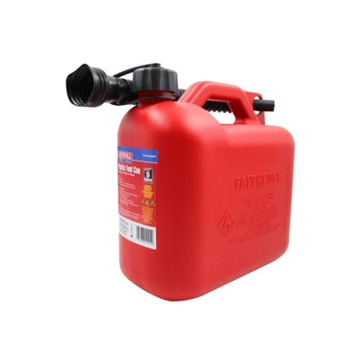 FAI/FULL PLASTIC FUEL CAN 5L RED