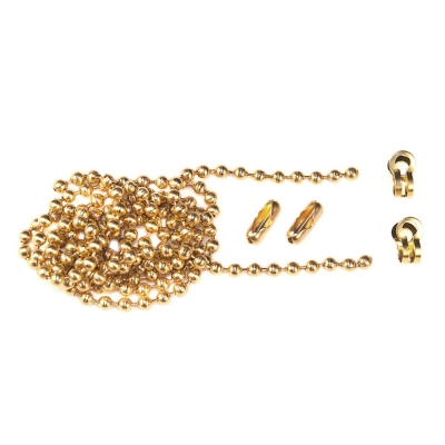 FAI/FULL BRASS BALL CHAIN KIT 1M POLISH- BRASS