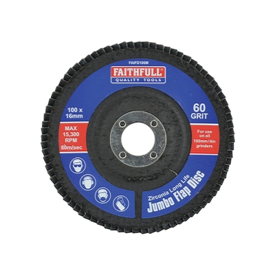 FAI/FULL FLAP DISC  100MM X 16MM MEDIUM