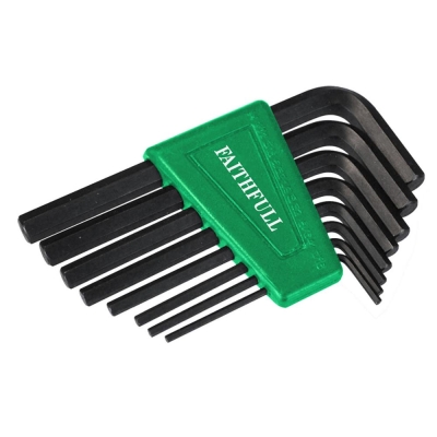 FAI/FULL HEX KEY SET (8)  A/F   - SHORT ARM