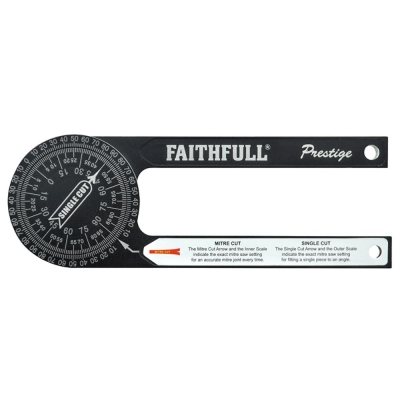FAI/FULL BLACK ALUMINIUM MITRE SAW PROTRACTOR