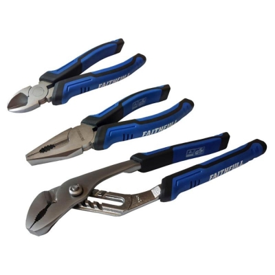 FAI/FULL CHROME VANADIUM S/GRIP PLIER SET 3PC