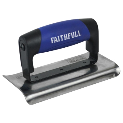 FAI/FULL STAINLESS CURVED EDGING TROWEL 6 X 3IN