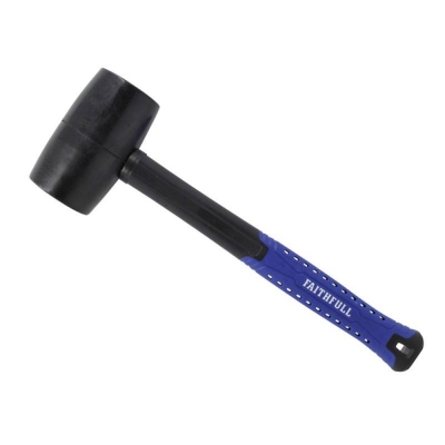 FAI/FULL BLACK RUBBER MALLET 24OZ F/G HANDLE