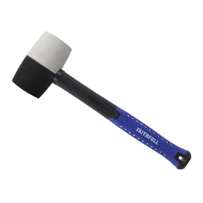 FAI/FULL B&W RUBBER MALLET 24OZ F/G HANDLE