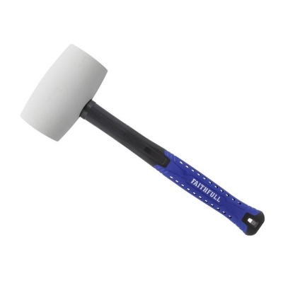 FAI/FULL WHITE RUBBER MALLET 32OZ F/G HANDLE