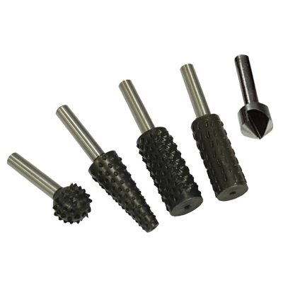FAI/FULL ROTARY RASPS (4) & COUNTERSINK (1) SET
