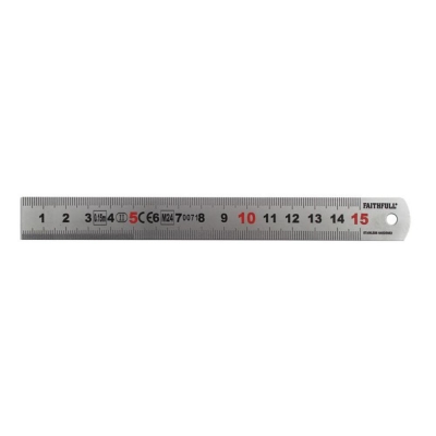 FAI/FULL CLASS 2 S/S RULE 150MM MATT SILVER