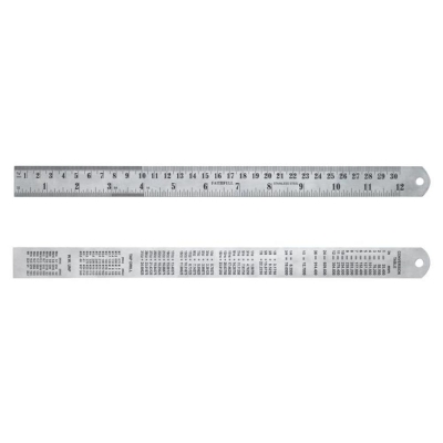 FAI/FULL STAINLESS STEEL RULE 300MM/12IN X 25MM