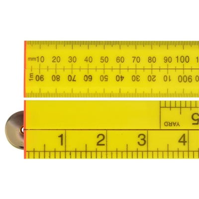 FAI/FULL FOLDING RULE YELLOW ABS PLASTIC 1 METRE