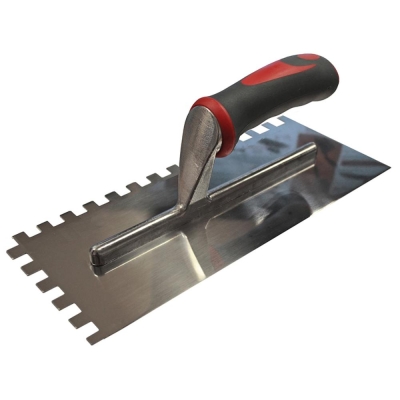 FAI/FULL SOFT GRIP NOTCHED TROWEL S/S 13X4.1/2IN