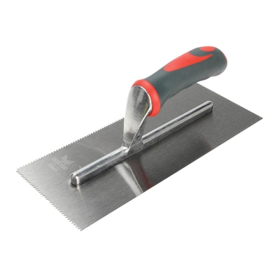 FAI/FULL SOFT GRIP V NOTCHED TROWEL 11X4.1/2IN