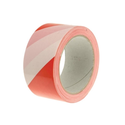 FAI/FULL HAZARD WARNING SAFETY TAPE RED/WHITE EC