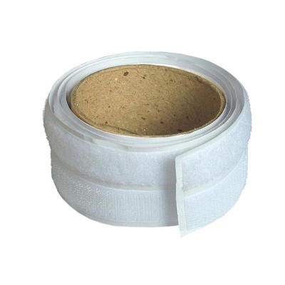 FAI/FULL HOOK & LOOP SELF ADHESIVE TAPE - WHITE