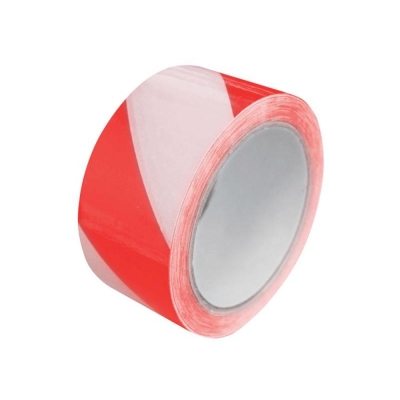 FAI/FULL HAZ WARN SAFETY TAPE RED/WHITE LAM