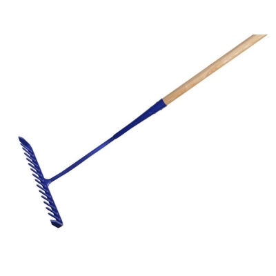 FAI/FULL TARMAC  RAKE WOOD HANDLED  16T ROUND
