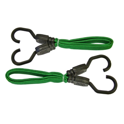 FAI/FULL FLAT BUNGEE CORDS (2) 24IN RACING GREEN