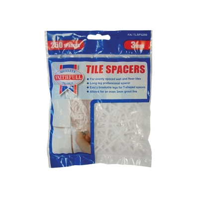 FAI/FULL TILE SPACER LONG LEG 3MM (BAG 250)
