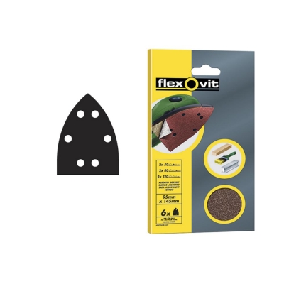 FLEXOVIT DETAIL SANDING SHTS(6) MED  63642526408