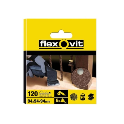 FLEXOVIT DELTA SANDING SHTS (6) FINE