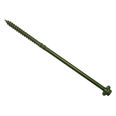 F&F     TIMBER FIXING SCREW GREEN 150MM BAG 20