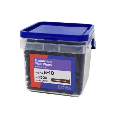 F/FIX   EXPANSION WALL PLUG BROWN 8-10 TUB 500