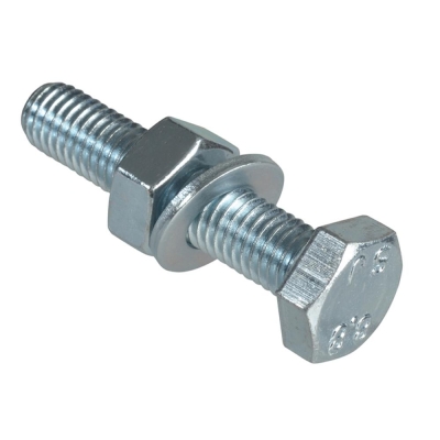 F/FIX   BOLT/NUT/WASHER 2 PACK ZP M10 X 50MM