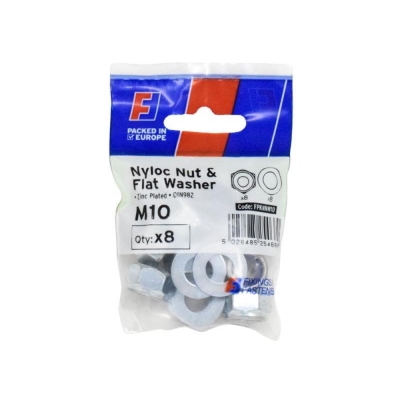 F/FIX   FORGEPACK NYLOC NUT & WASHER 8 PER PACK