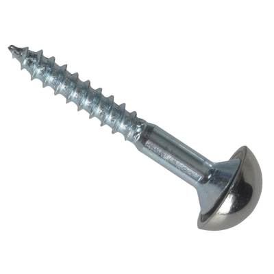 F/FIX   MIRROR SCREW ZP 8 PACK CHROME 1 1/4 X 8
