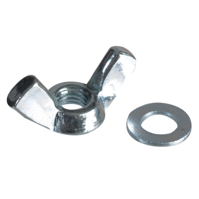 F/FIX   WING NUT & WASHER 12 PACK ZP M5