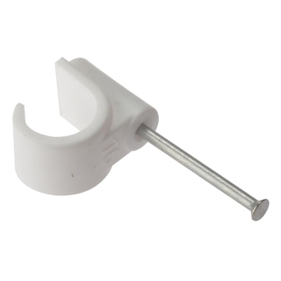 F/FIX   PIPE CLIP WITH MASONRY NAIL 16MM BOX100
