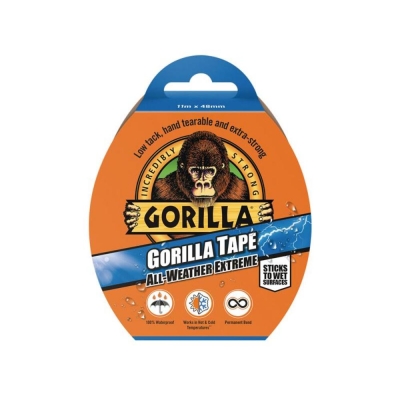 GORILLA ALL WEATHER BLACK TAPE 11M X 48MM