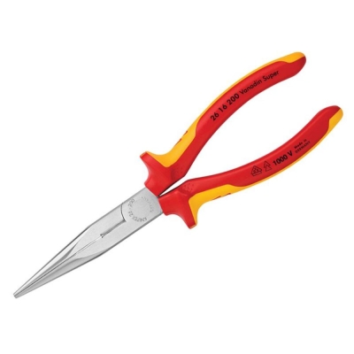 KNIPEX  LONG NOSE - SIDE CUTTERS 200MM VDE