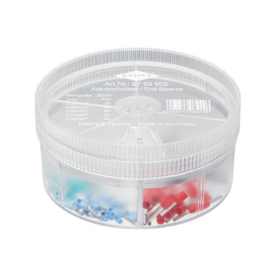 KNIPEX  ASSORTMENT BOX WITH 150 WIRE FERRULES