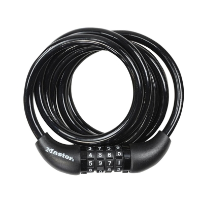 M/LOCK  1.8M X 8MM SELF COILING CABLE COMBI