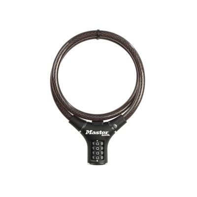 M/LOCK  STEEL CABLE 0.9M X 12MM BLACK COMBI