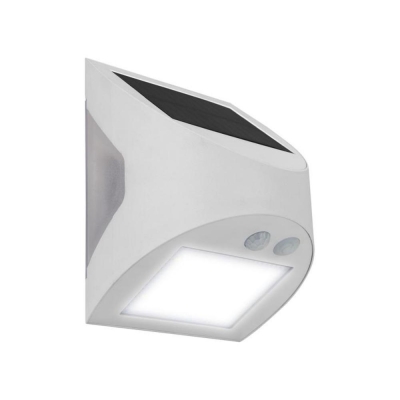 M/PLUG  SOLAR WEDGE 3W PIR & USB PORT - WHITE