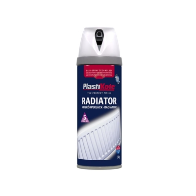 PLASTKT TWIST & SPRAY RADIATOR 400ML SATIN WHITE