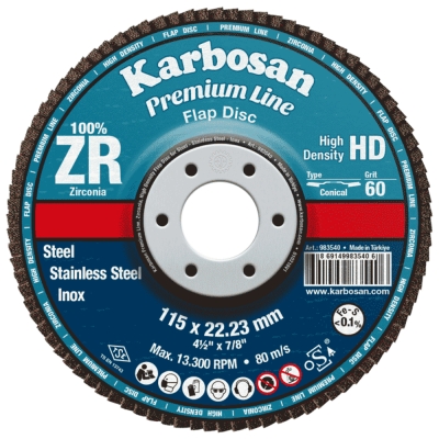 Karbosan ZR Premium Flap Disc 180 x 22 P40 (Pack 10)