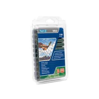 RAPID   VR22 FENCE HOG RINGS (1100) GREEN