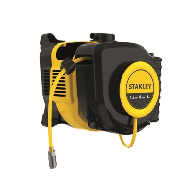 STANLEY WALL MOUNTED 1.5HP AIR HOSE 9M