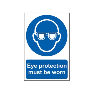 SCAN    SIGN EYE PROTECTION MUST BE WORN