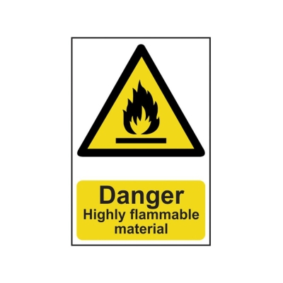 SCAN    SIGN DANGER HIGHLY FLAMMABLE MATERIAL