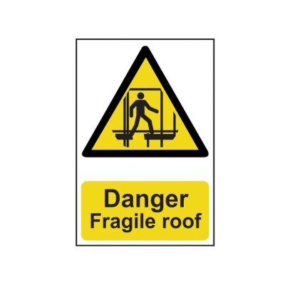 SCAN    SIGN DANGER FRAGILE ROOF
