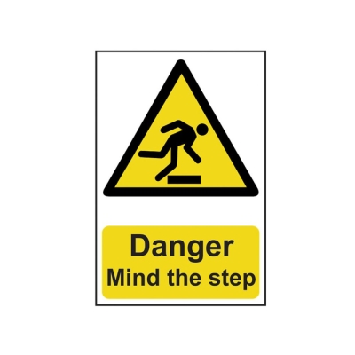 SCAN    SIGN DANGER MIND THE STEP 200MM X 300MM