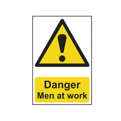 SCAN    SIGN DANGER MEN AT WORK 200MM X 300MM