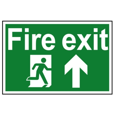 SCAN    SIGN FIRE EXIT RUNNING MAN ARROW UP