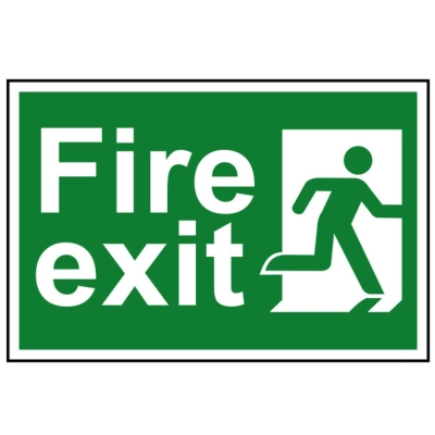 SCAN    SIGN FIRE EXIT MAN RUNNING RIGHT